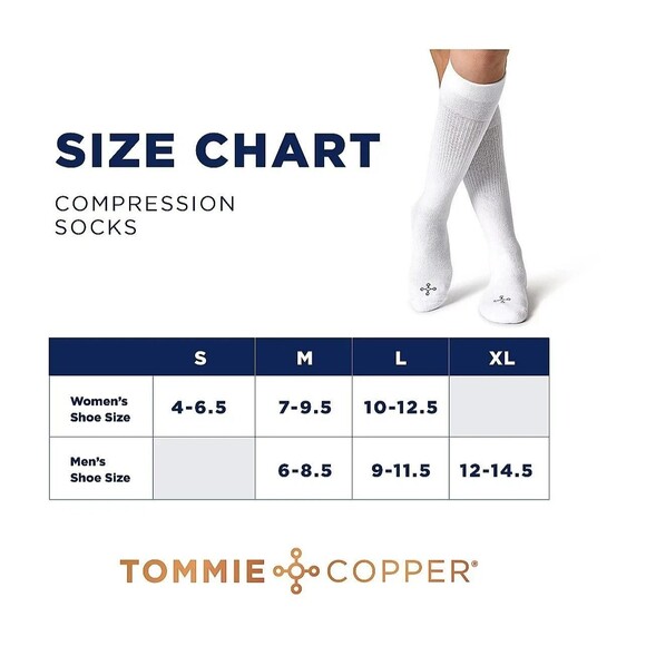 Tommie Copper Size Medium 6 Pack SnugStay OTC Socks NWOT - Picture 7 of 7